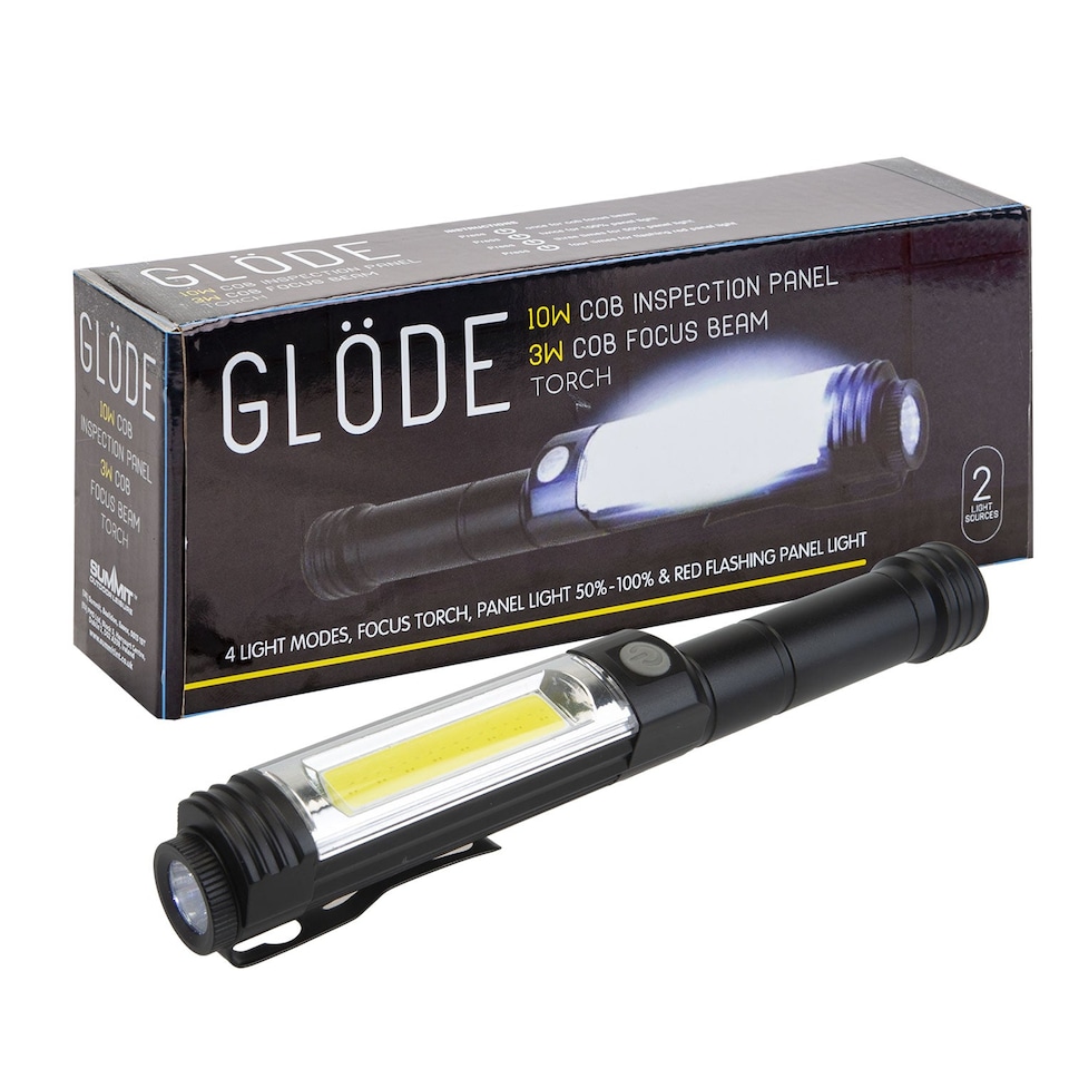 image 1 of vfm-estore Torch 10W LED, 3 Light Modes, 19 cm, Black