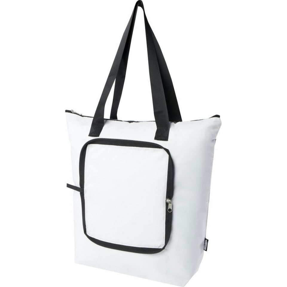 image 1 of EcoFold RPET Foldable 15L Cooler Tote Bag - White - One Size