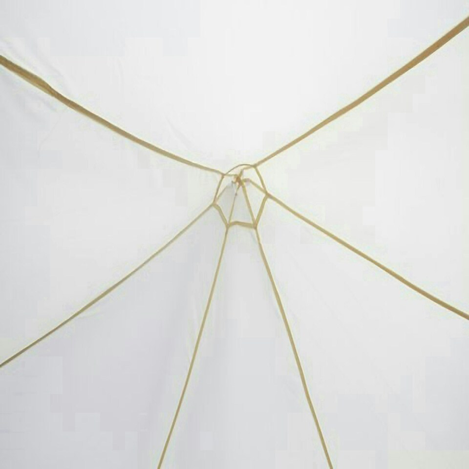 image 1 of Harlington Deluxe Steel Frame Gazebo With Roof Canopy In Sand
