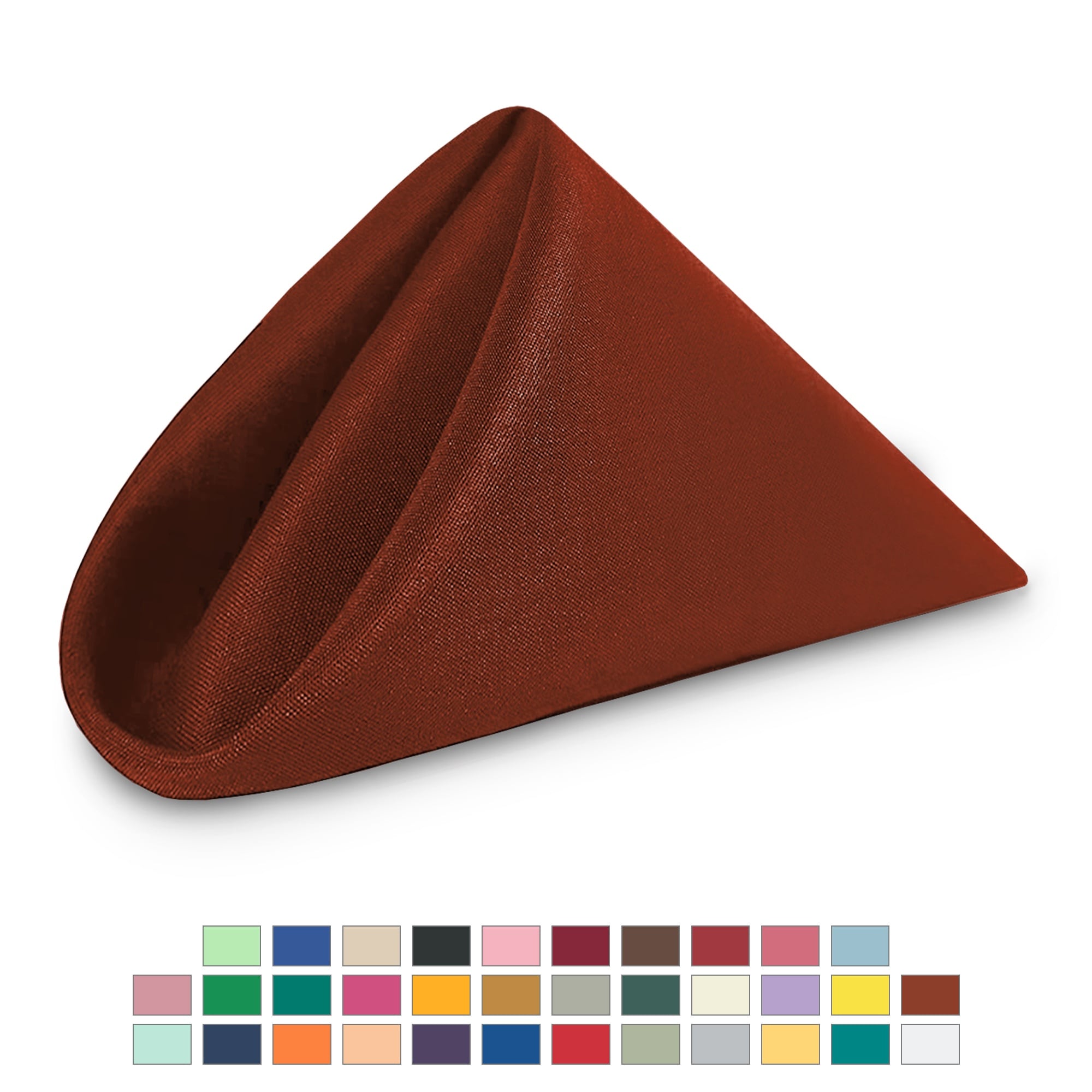 Neel Blue 20 Inch Polyester Table Napkins, Reusable, Wrinkle-Resistant Cloth Napkins, 10pcs in Maroon