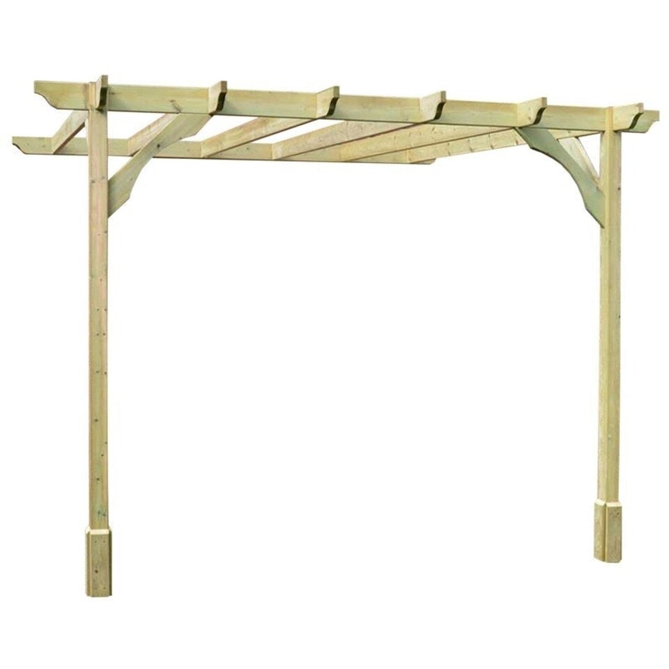 image 1 of Wall Mounted Premium Pergola - Wood - L300 x W420 x H270 cm - Light Green