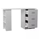 image 8 of 3-Drawer 3-Shelf Desk with Customizable Layout Brown | 0