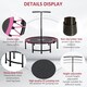 image 6 of HOMCOM Trampoline Outdoor Bouncer Jumper Adjustable Handle, Pink