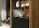 image 6 of Modern Display Cabinet with Glass Shelves | Multi | Oak & Black