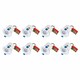 image 1 of First Choice Lighting Set of 8 Fire Rated Downlights White Tilt Fire Rated Recessed Downlights White