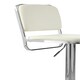 image 5 of Interiors by Premier White Seat And Chrome Base Bar Stool, Adjustable Height Kitchen Bar Stool, Footrest Swivel Barstool