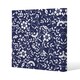 image 1 of White Flowers on Navy (Canvas Print) 101 x 101 x 4cm