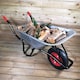 image 8 of 90 Litre 150kg Capacity Heavy Duty Galvanised Samuel Alexander Metal Garden Wheelbarrow with Pneumatic Tyre