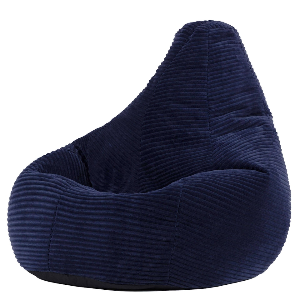 image 1 of Dalton Kids Beanbag Corduroy Navy Blue Set of 2 | Blue | Navy | M | 2