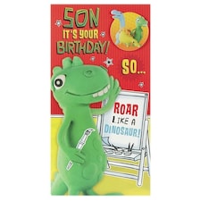 Birthday Card For Son 'Have A Dino-Rific Day'