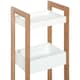image 6 of HOMCOM 3-Tier Bathroom Rack Organizer Storage Shelf Rack Free Standing Bamboo
