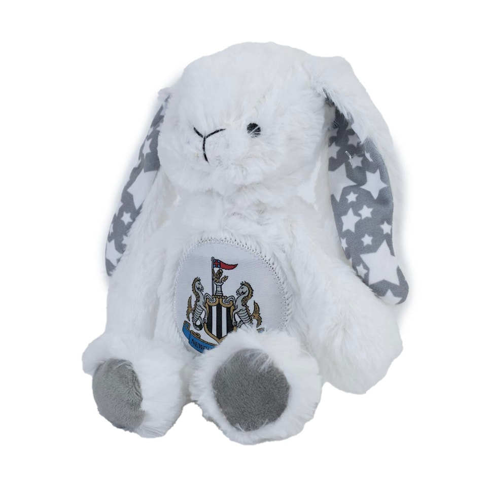 image 1 of Newcastle United FC Rabbit Plush Teddy Bear - White/Grey - One Size