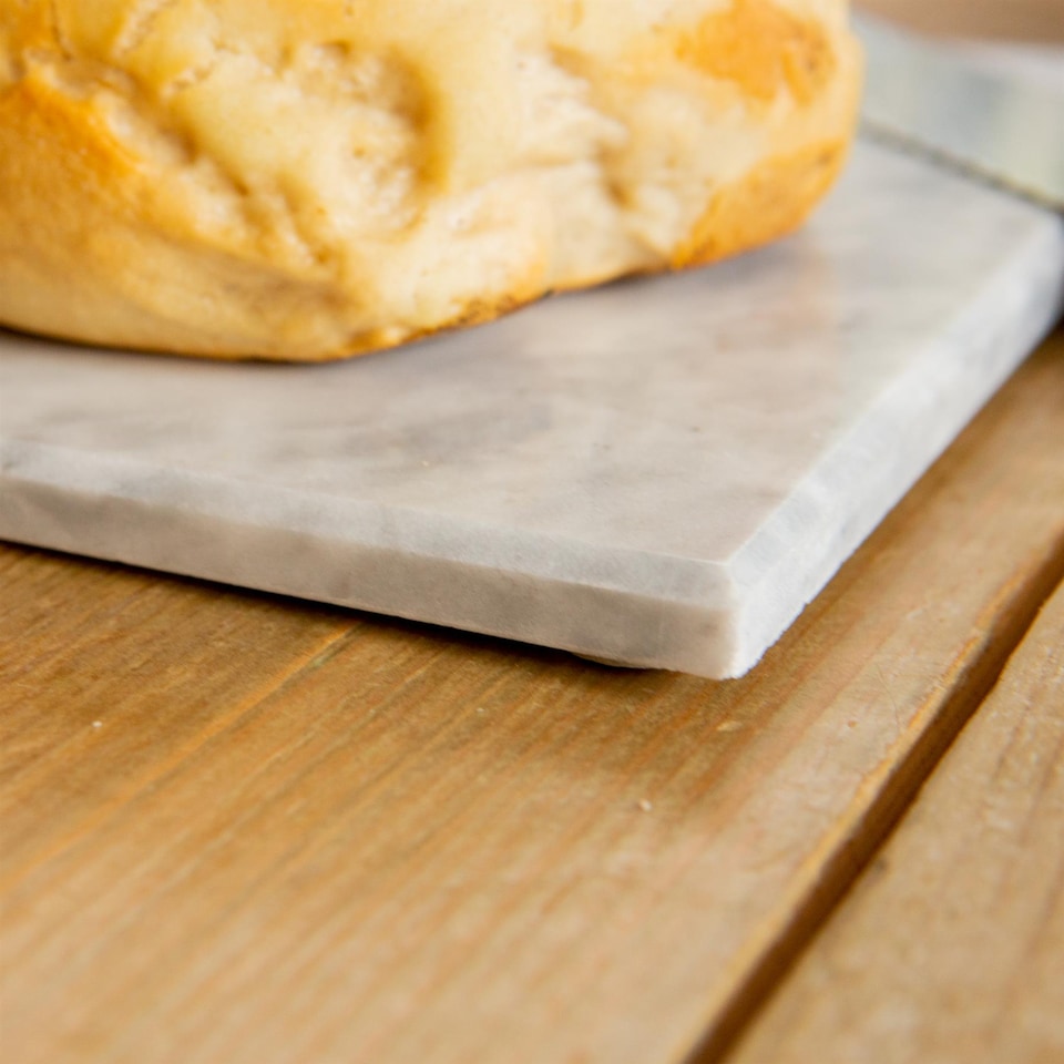 image 1 of Argon Tableware 2x Marble Serving Platters - 30 x 20cm - Rectangular White Marble Natural Serving Dish Cheese Board Savoury Mat | White | White | One Size | 2