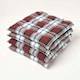 image 1 of Homescapes 4 x Seat Pads Luxury Cotton Tartan Indoor Outdoor Garden Dining Cushion | Red | 40 x 40 cm | 4