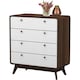 image 4 of LOFT24 Cassie 4 Drawer Dresser WalnutWhite Brown | Walnut/White