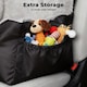 image 6 of Skylos Dog Car Seat Bed Pet Booster Travel Carrier with Safety Leash | Black | Black | 1