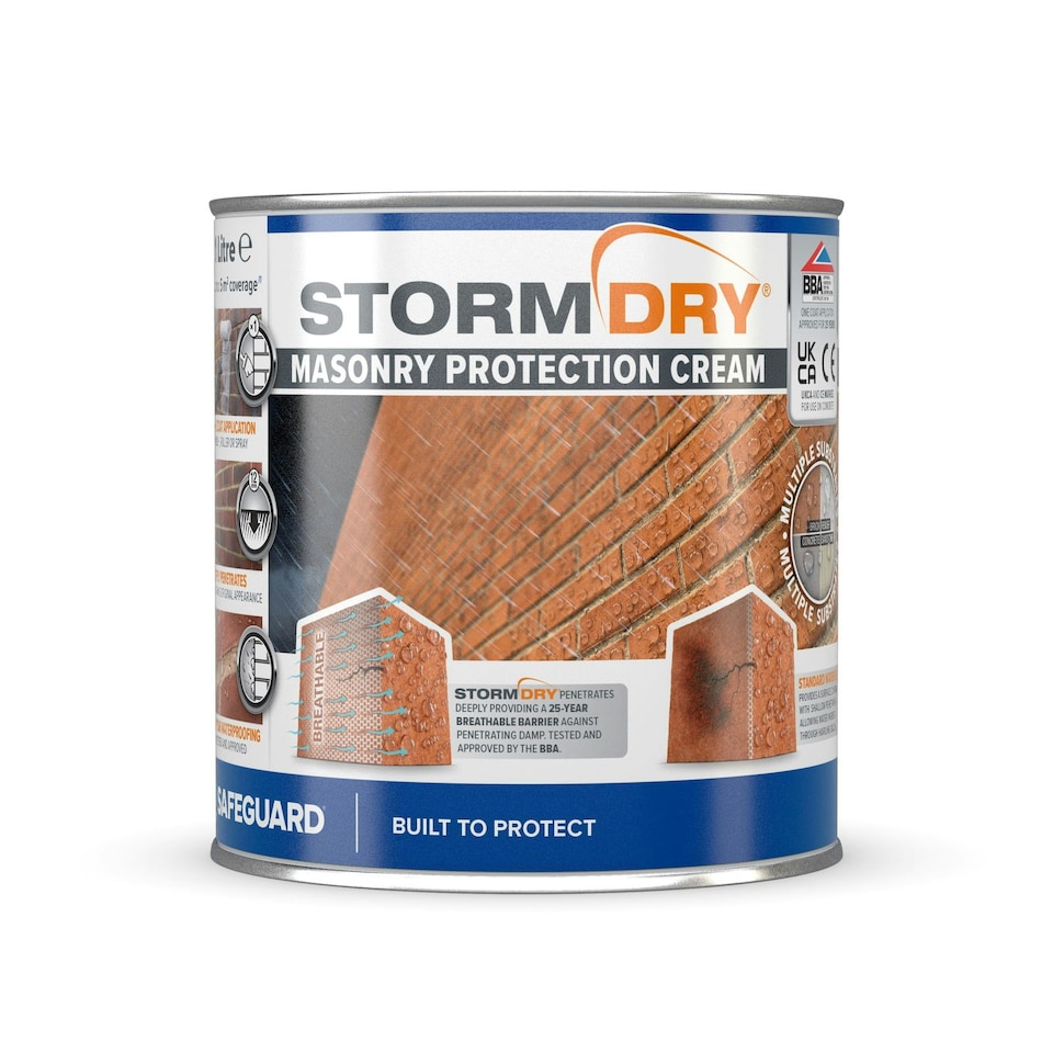 image 1 of Stormdry Masonry Waterproofing Cream - 1L - 25 Year Exterior Brick, Concrete, Stone Sealer
