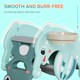 image 3 of HOMCOM 3-in-1 Baby Rocking Horse Portable Slide Basketball Hoop, Age 1.5-3