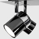 image 4 of ValueLights Rosie Rectangular 6 Way Black Chrome Adjustable Ceiling Spotlight
