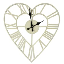 Metal Heart Shape Wall Clock