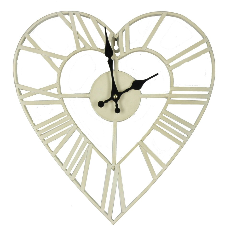 image 1 of Metal Heart Shape Wall Clock
