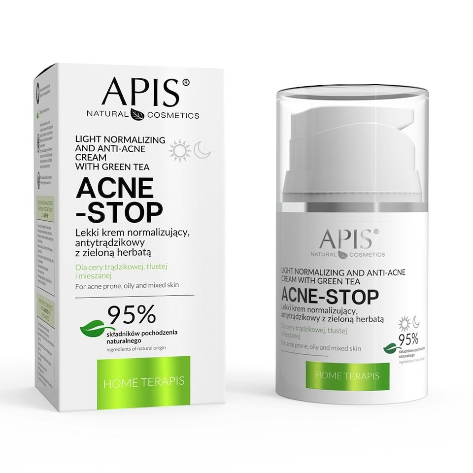 image 1 of Apis Home Terapis Light Normalizing and Anti-Acne Cream with Green Tea 50ml