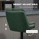 image 4 of HOMCOM Bar Stools Set of 2, Adjustable Bar Chairs 360 Degree Swivel, Green