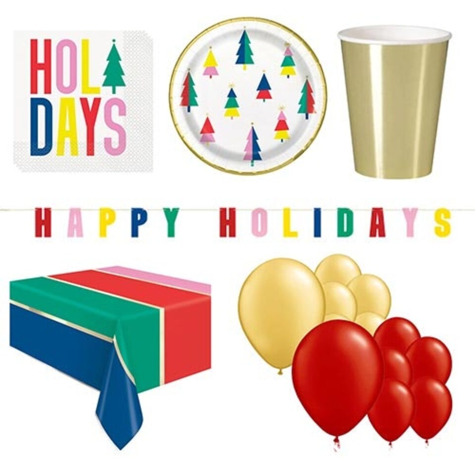 Vibrant Christmas 16 Person Deluxe Party Pack