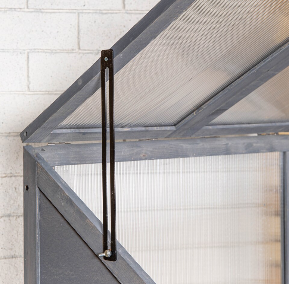 image 1 of Samuel Alexander Wooden Mini Greenhouse Cold Frame - Small Greenhouse Grey H120 x W69 x D49cm