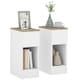 image 1 of HOMCOM Bedside Tables Set of 2, Modern Side Tables with Drawer and Shelf, Nightstands for Bedroom, Living Room, White