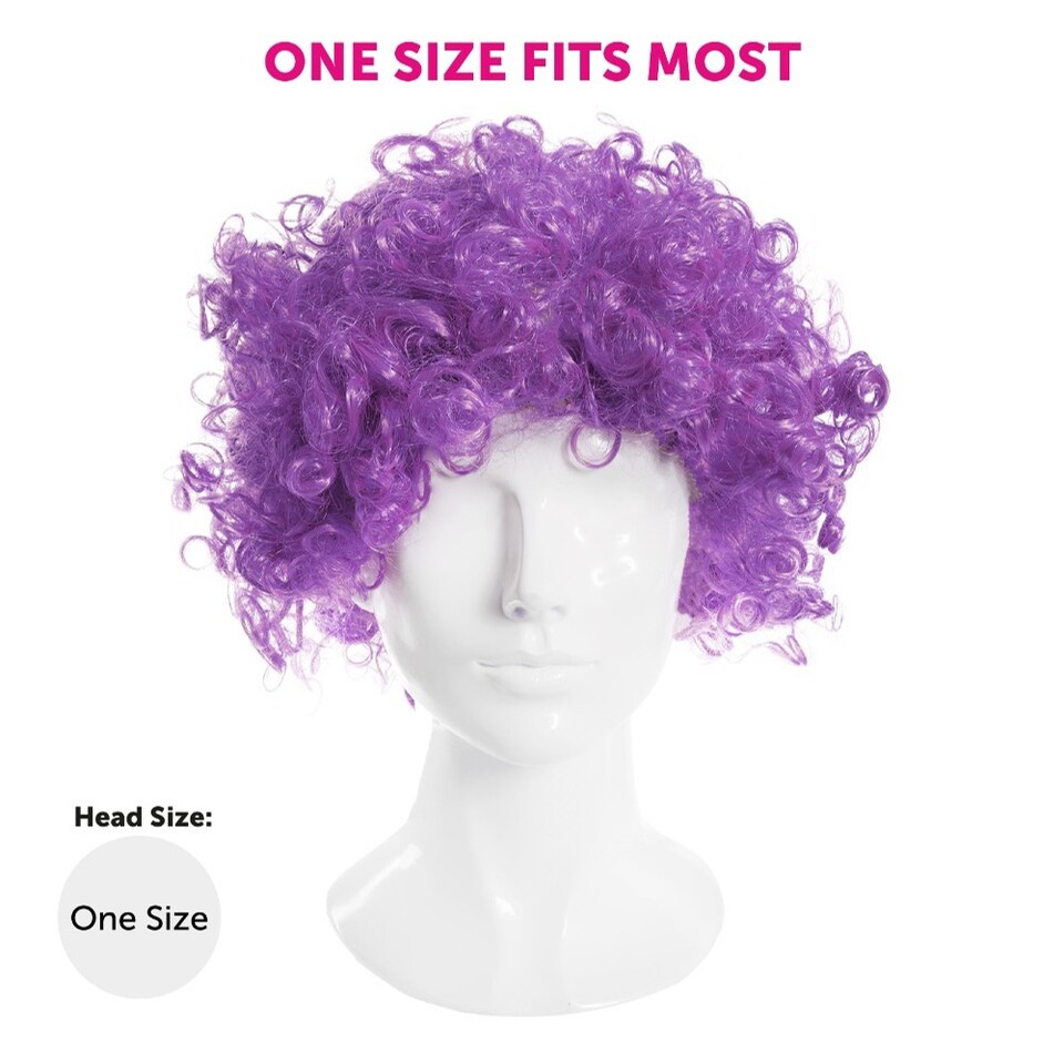 image 1 of Purple Curly Wig | Purple | 1