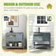 image 8 of PawHut Wooden Tortoise House w/ Run, Shelter, Shelf, Lamp Holder, Grey