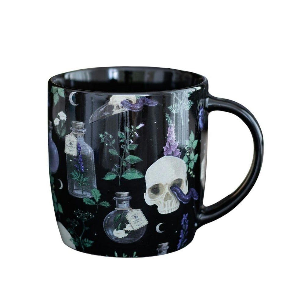 image 1 of Something Different Venom & Vines 350ml Mug - Black - One Size
