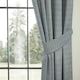 image 7 of Aztec Pencil Pleat Curtain Pair - Blue - 168cm x 137cm