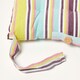 image 4 of Homescapes Seat Pad Luxury 100% Cotton Stripe Indoor Outdoor Garden Dining Cushion Green | 40 x 40 cm