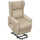 image 1 of HOMCOM Power Lift Chair for the Elderly Fabric Recliner Armchair w/ Remote Beige | White | Beige