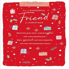Helen Steiner Rice Traditional Wonderful Friend Christmas Card