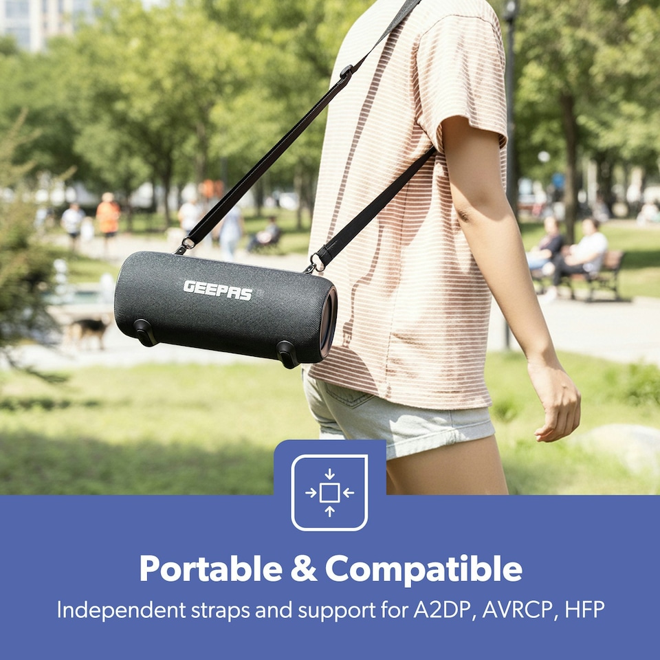 image 1 of GEEPAS Waterproof Bluetooth Speaker | Portable Wireless Speaker