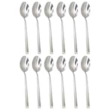 Argon Tableware Tondo Stainless Steel Dessert Spoons - 21cm - Pack of 12
