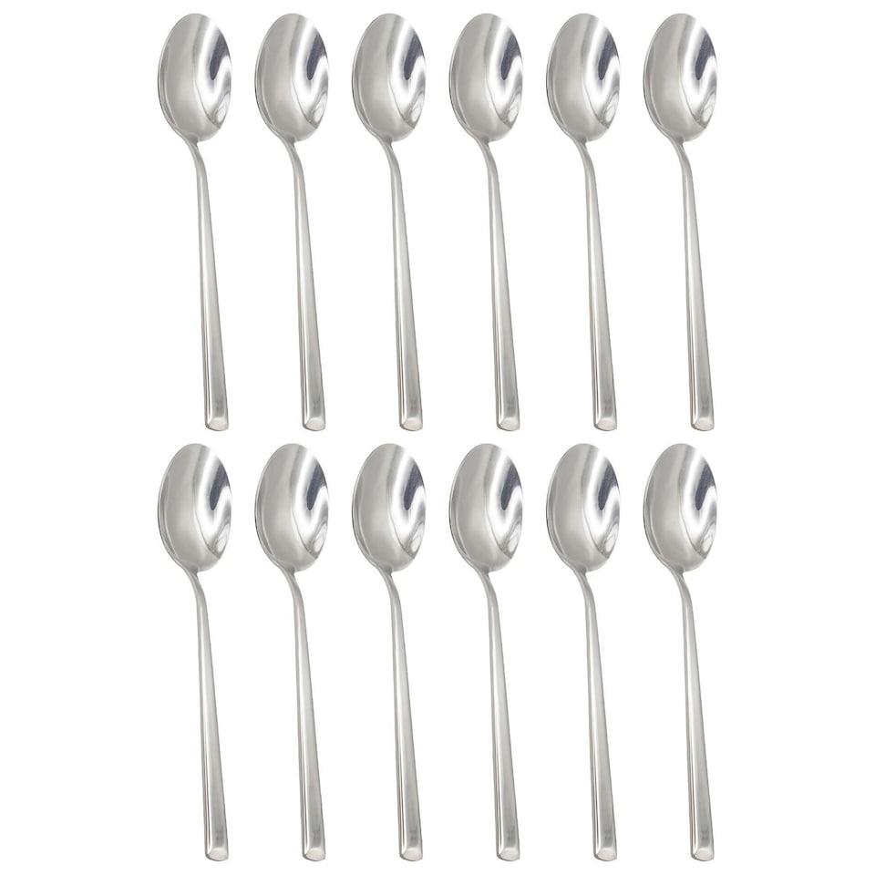 image 1 of Argon Tableware Tondo Stainless Steel Dessert Spoons - 21cm - Pack of 12