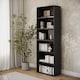image 3 of Wide 6-Tier Bookcase | Black | 1