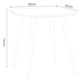 image 3 of Aspen Tapered Legs Square Dining Table with 4 Dining Chairs - White/Black - Flat Packed White