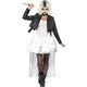 image 3 of Bride of Chucky Womens/Ladies Tiffany Lace Costume Set - White/Black - L L