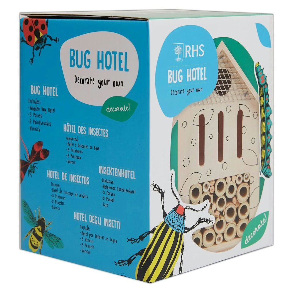 image 1 of RHS Paint Your Own Set With 5 Paints, Brush, Varnish & Instructions, White