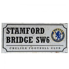 Chelsea Nostalgia Metal Street Sign - Silver/Black - One Size