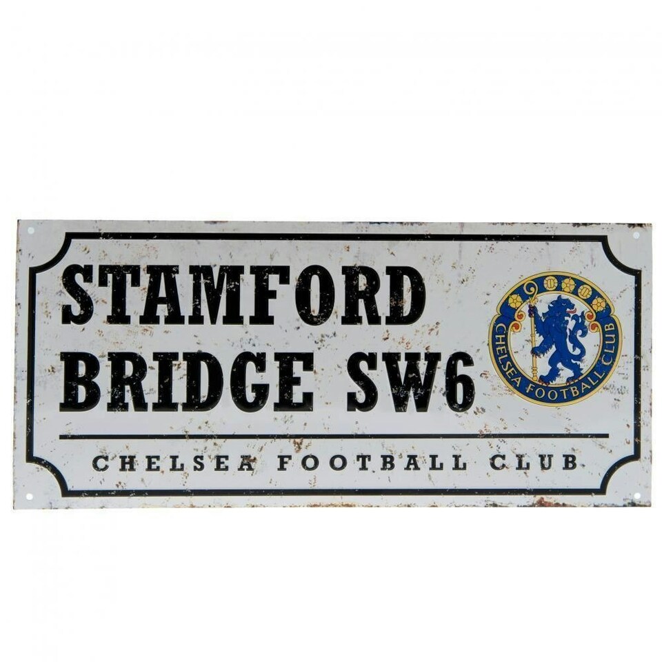 image 1 of Chelsea Nostalgia Metal Street Sign - Silver/Black - One Size