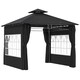 image 1 of Outsunny 3 x 3 m Garden Gazebo, Outdoor Gazebo Canopy Shelter, Black