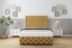 image 1 of Sloomy Vienna Mustard Plush Divan Bed With Mattress 2 Drawers Left Side With 26" Strutted Headboard & 12" Matching Footboard 4'6 Double | Gold | Mustard | Double | 1