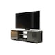 image 1 of TV Unit TV Stand Grey High Gloss Media Console Sideboard Storage Cabinet 120cm