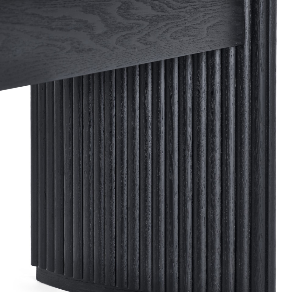 image 1 of Louis Fluted Compact Coffee Table - Black